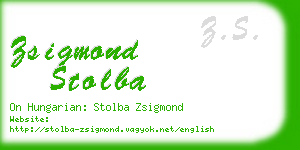 zsigmond stolba business card